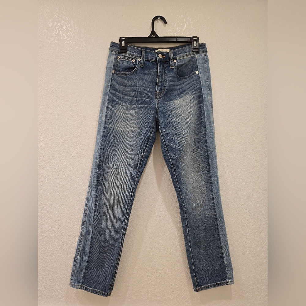 Madewell Cruiser Straight Crop Jeans  Pieced Edition Size 26 - Picture 4 of 11